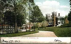 Lehigh University Library from a 1907 postcard