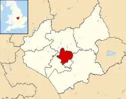 Shown within Leicestershire