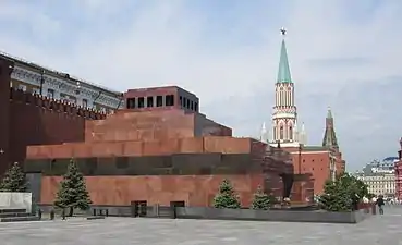 the Lenin Mausoleum in Moscow by Alexey Shchusev (1924)