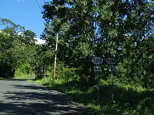 PR-504 north at its junction with PR-588