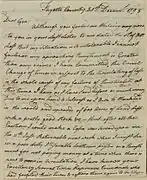 Correspondence from Israel Shreve to General George Washington, 21 December 1798