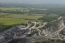 Limestone quarry at Cedar Creek, Virginia, USA