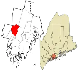 Location in Lincoln County and the state of Maine.