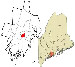 Location in Lincoln County and the state of Maine