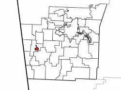 Location of Lincoln Township in Washington County