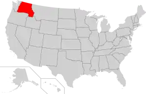 Map of the United States with Lincoln highlighted