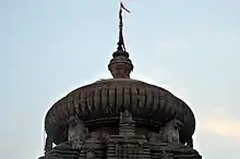 Amla at the top of the Lingaraj temple in Bhubaneswar