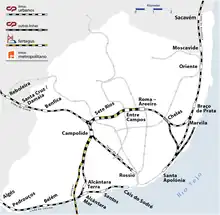 Lisbon rail network map