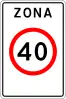 Speed limit zone