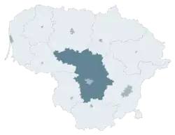 Location of Kaunas County