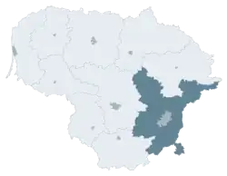 Location of Vilnius County