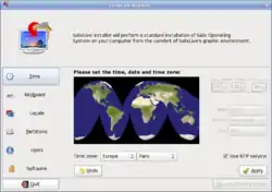 Live installer, time configuration.