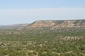 Northern escarpment of the Llano Estacado, located 14 km south of San Jon, Eastern New Mexico