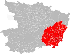 Location within the Maine-et-Loire department