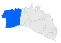 Location of Ciutadella de Menorca in Menorca