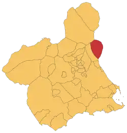 Location in Murcia