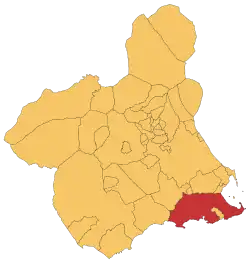 Location in Murcia