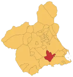 Location in Murcia