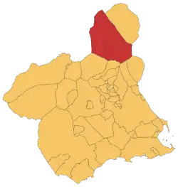 Location in Murcia