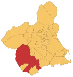 Location in Murcia