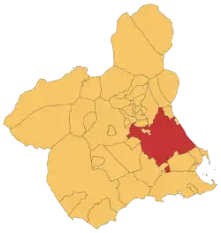 Location in Murcia