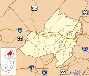 Flanders, New Jersey is located in Morris County, New Jersey