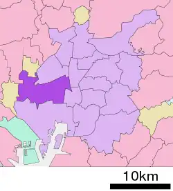 Location of Nakagawa in Aichi Prefecture