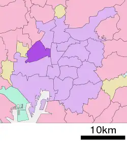 Location of Nakamura in Aichi Prefecture