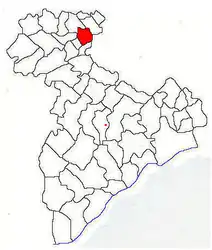 Location in Giurgiu County