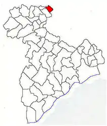 Location in Giurgiu County