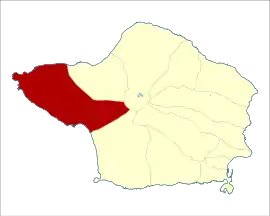 Location of the civil parish of Capelo within the municipality of Horta