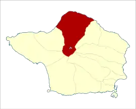 Location of the civil parish of Cedros within the municipality of Horta