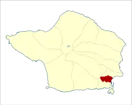 Location of the civil parish of Matriz within the municipality of Horta