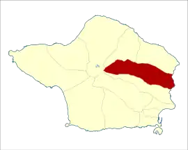 Location of the civil parish of Pedro Miguel within the municipality of Horta
