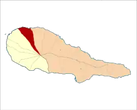 Location of Bandeiras within the municipality of Madalena, Pico Island