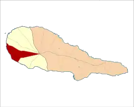 The location of the civil parish of Candélaria in the municipality of Madalena
