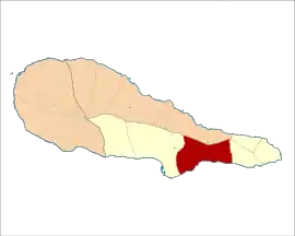 Location of Ribeiras in the municipality of Lajes do Pico within Pico Island