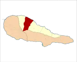 Location of Santo Antonio within the municipality of São Roque do Pico, Pico Island