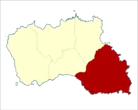 Location of the civil parish of Santo Espírito within the municipality of Vila do Porto