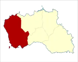 Location of the civil parish of Vila do Porto, within the municipality of the same name