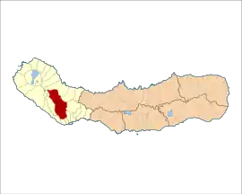 Location of the civil parish of Arrifes in the municipality of Ponta Delgada