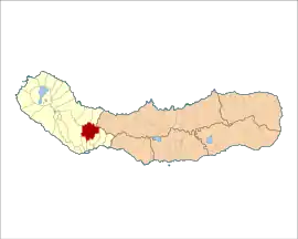 Location of the civil parish of Fajã de Cima in the municipality of Ponta Delgada