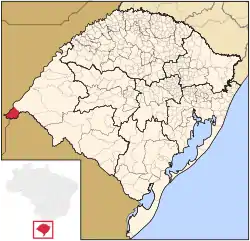 Location of Barra do Quaraí