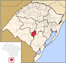Location within Rio Grande do Sul
