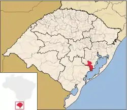 Location within Rio Grande do Sul