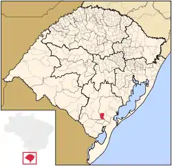 Location in Rio Grande do Sul  state