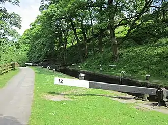 Rawden Mill Lock, 2012. It was near to this spot that Rimer's body was found.