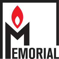 Memorial Human Rights Centre logo, which incorporates a larger M, styled as a candle.