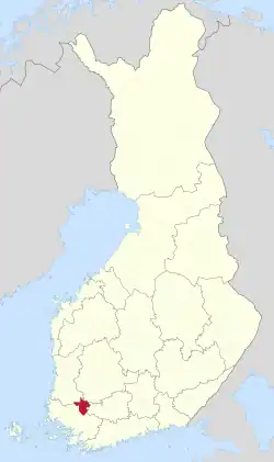 Location of Loimaa in Finland