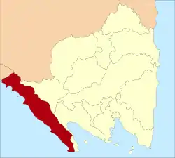 Location within Lampung